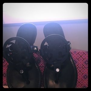 Tory Burch Black Miller Flip Flops 5.5